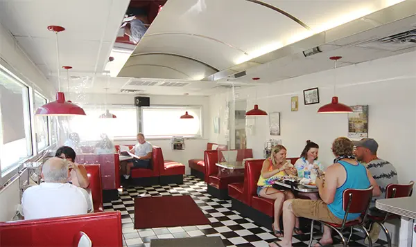 Interior of the diner